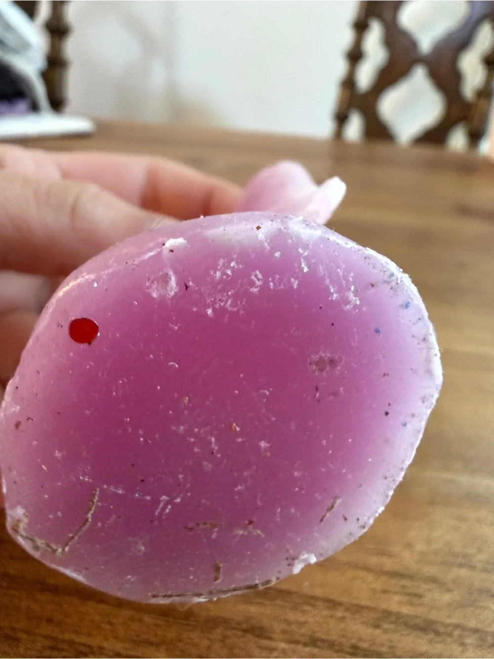 Hand-Carved Pink Angel Candle